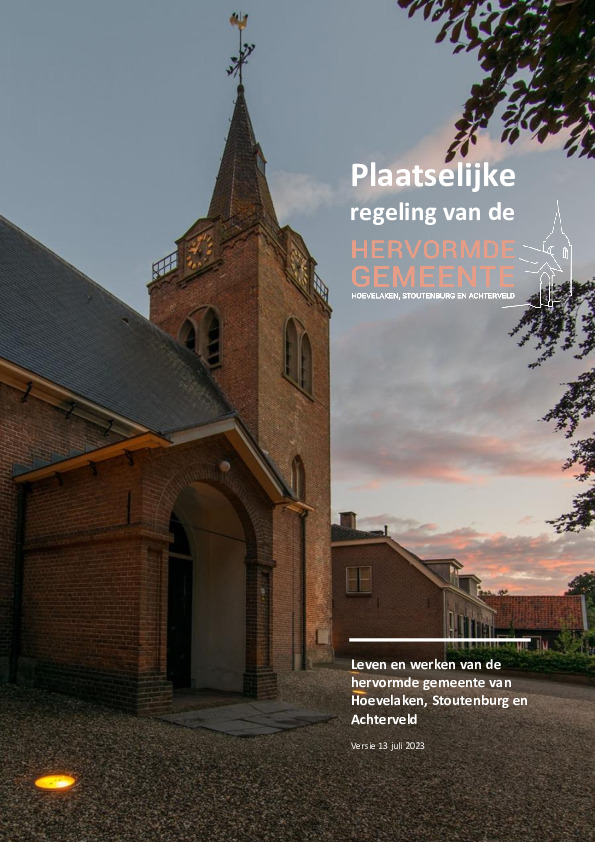 2023-07-13 Plaatselijke regeling hervormde gemeente Hoevelaken